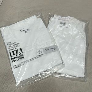 Butter-Soft- white scrubs- size medium